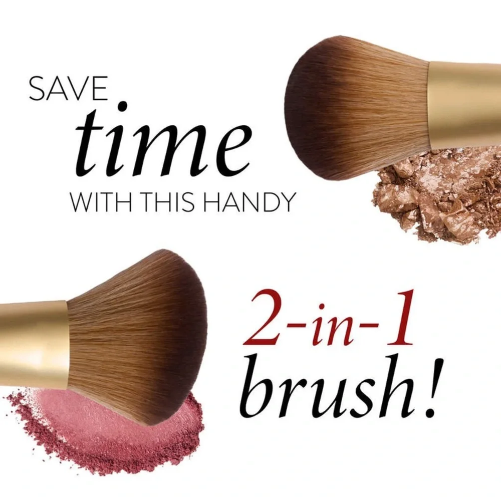 Laura Geller Dual-Ended Blush + Bronzer Brush Cheek Sweep,‎ NEW
